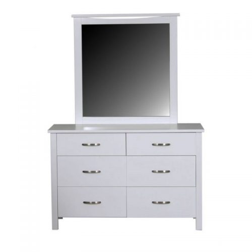 evergreen dresser with mirror white