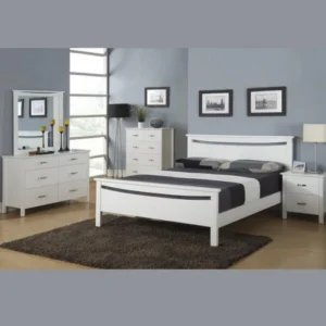 Evergreen 6 Piece Bedroom Suite (White)